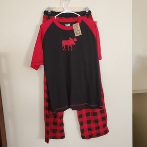 Nwt men's medium christmas checkered pajama set